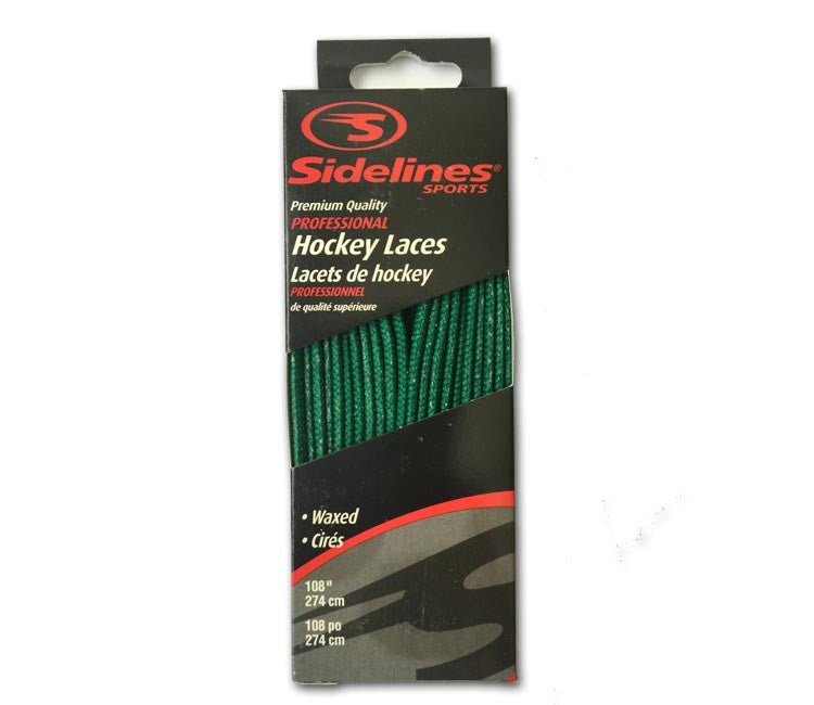 Schnürsenkel sidelines Hockey gewachst grün 96-120 Zoll